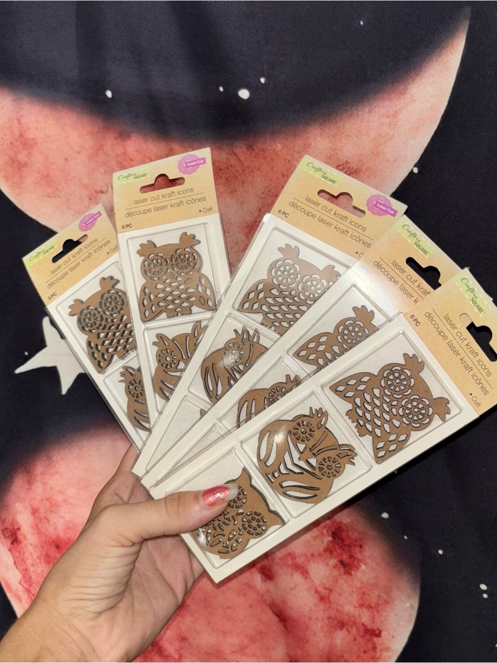 NWT 5 packages of craft cut outs of owls